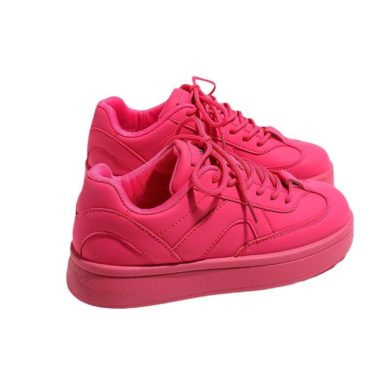 Global Dragon Fruit Color Women's Shoes German Training Shoes Women's 2025 Spring Versatile Platform Casual Board Shoes KMXFX8019