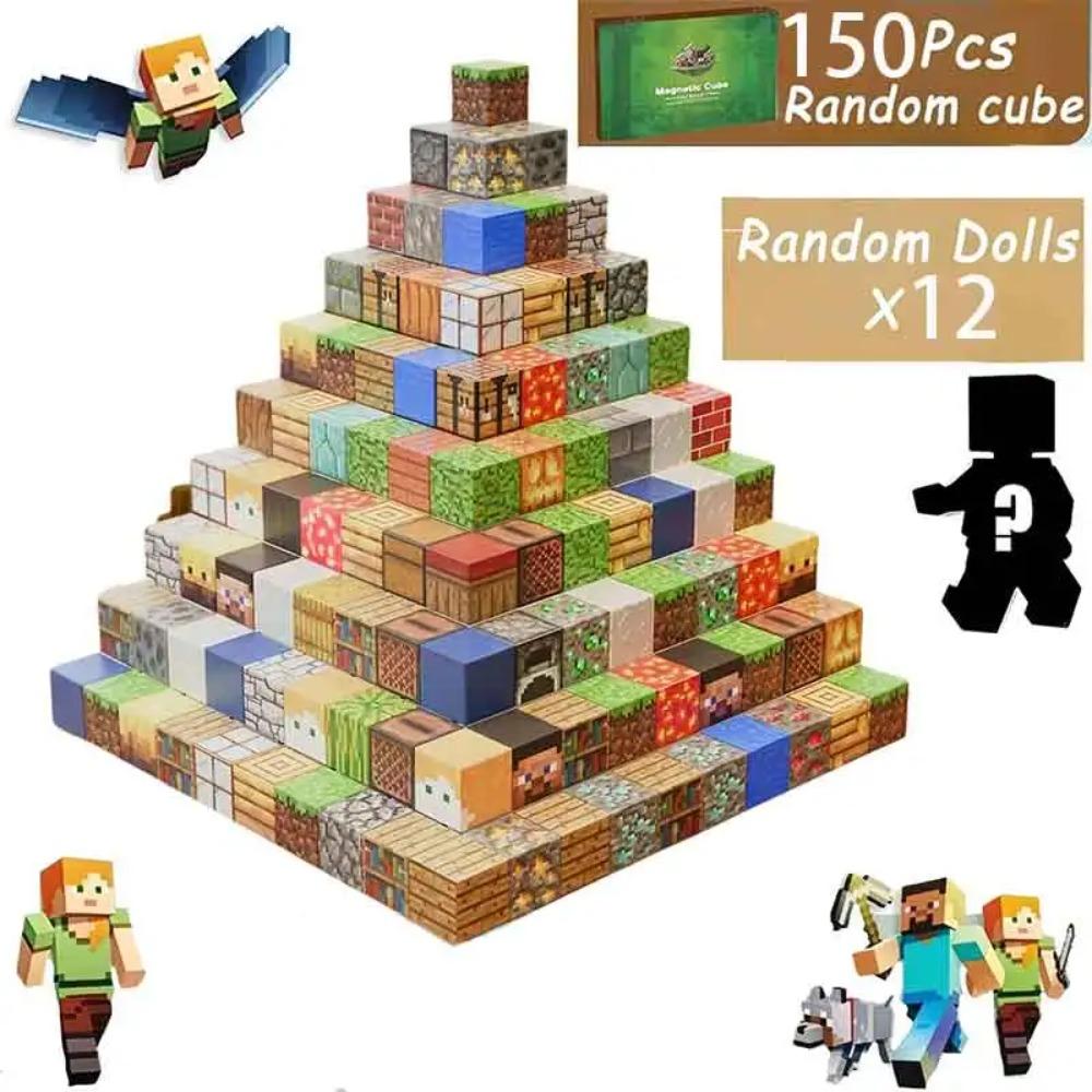Magnetic Building Blocks Mine World Cube Magnet World Set for Kid Age DIY Model Children Stem Best Montessori Sensory Toy