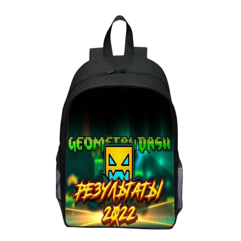 16-inch Children's Backpack Set Geometric Dash Durable Shockproof And Lightweight