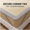 Cooling Ice Silk Mattress Cover Set with 2 Pillowcases, Breathable Summer Bed Sheet for Home Dorm, Soft Air-Conditioned Bed Mat