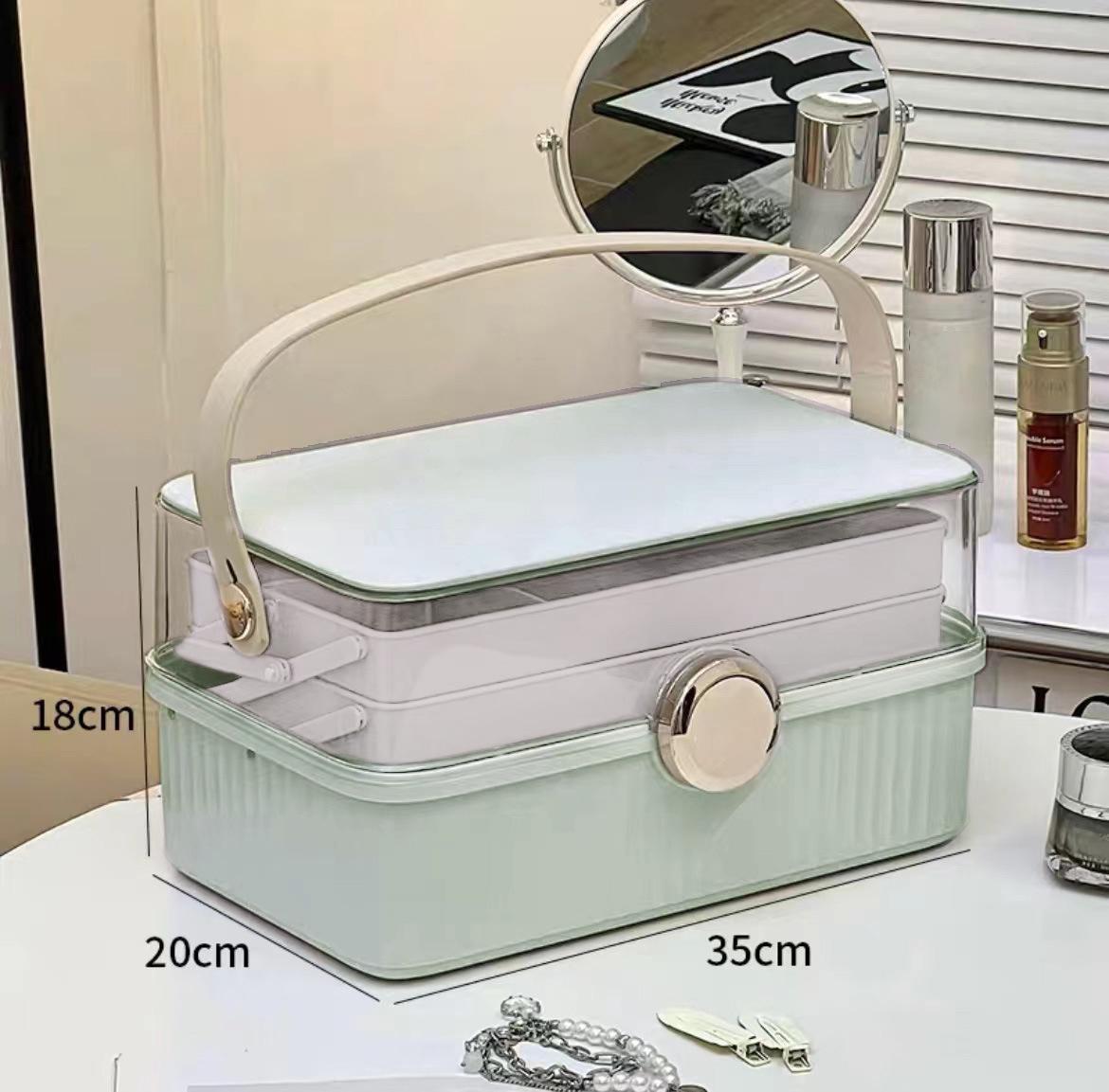 

Luxury Portable Makeup and Skincare Storage Case with Large Capacity