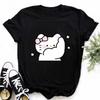 Muscle Sanrioes Womens TShirt Anime HelloKitties Cinnamon Kuromis Fun Model Cartoon Clothing Casual Cotton Couples TShirt