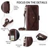 Dla Honor 400 5G (Światowy) Skórzane etui z magnetycznym zamknięciem, portfel, podstawka, pokrowiec na telefon ze smyczą crossbody