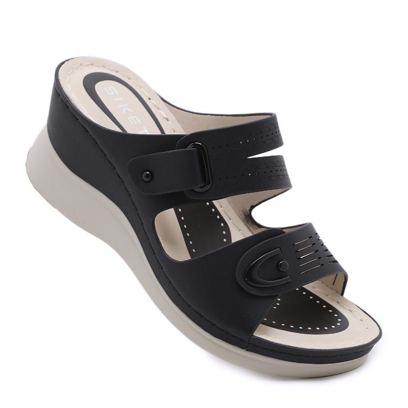 Fashion 2025 Spring And Summer New Fashionable Casual Wedge Beach Sandals Women's Shoes Comfortable, Breathable Elegant And Simple