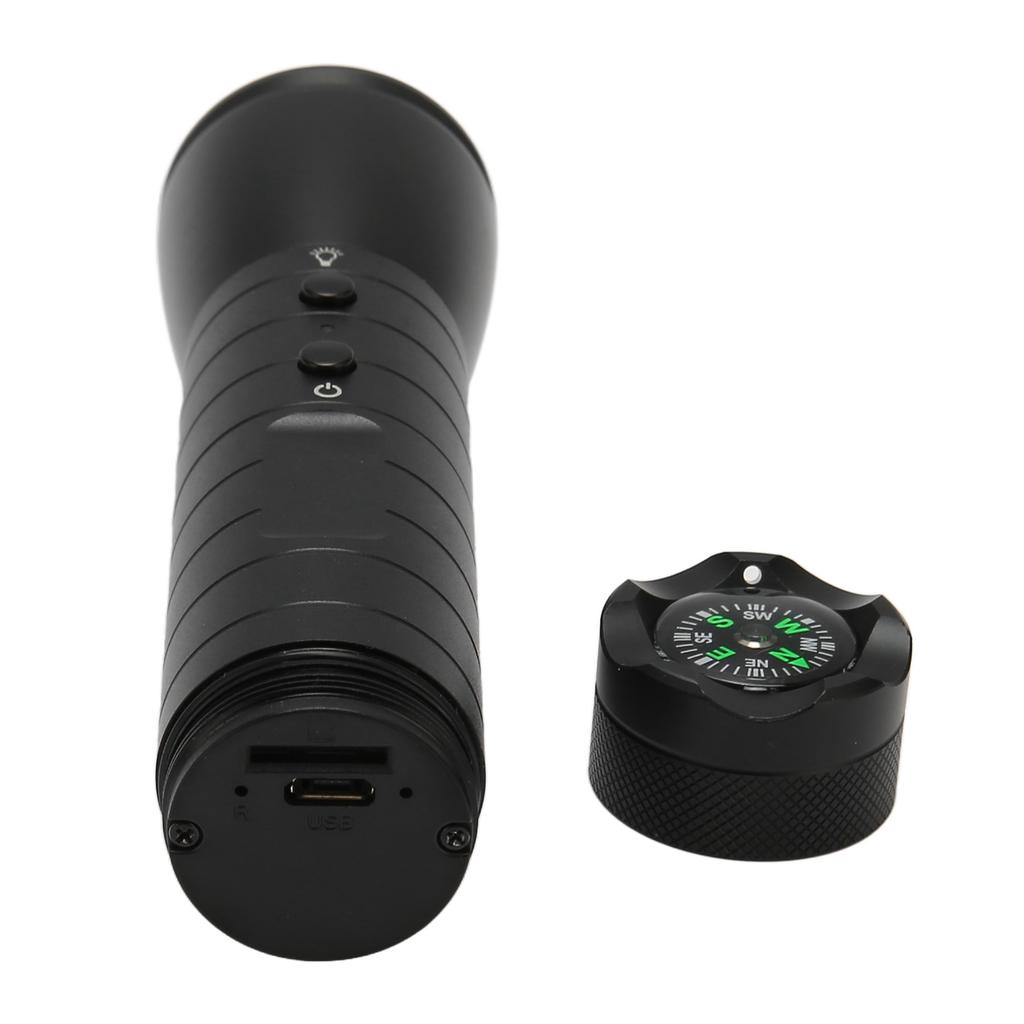 Flashlight Video Camera 1080P 5 Lighting Modes 2200mAh 120 Degree Wide Angle IP66 Waterproof LED Flashlight Recorder