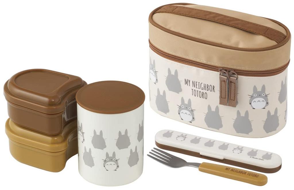 Skater Antibacterial Insulated Lunch My Neighbor Totoro Ghibli 560ml Box, Silhouette, Design, (KCLJC6AG-A)