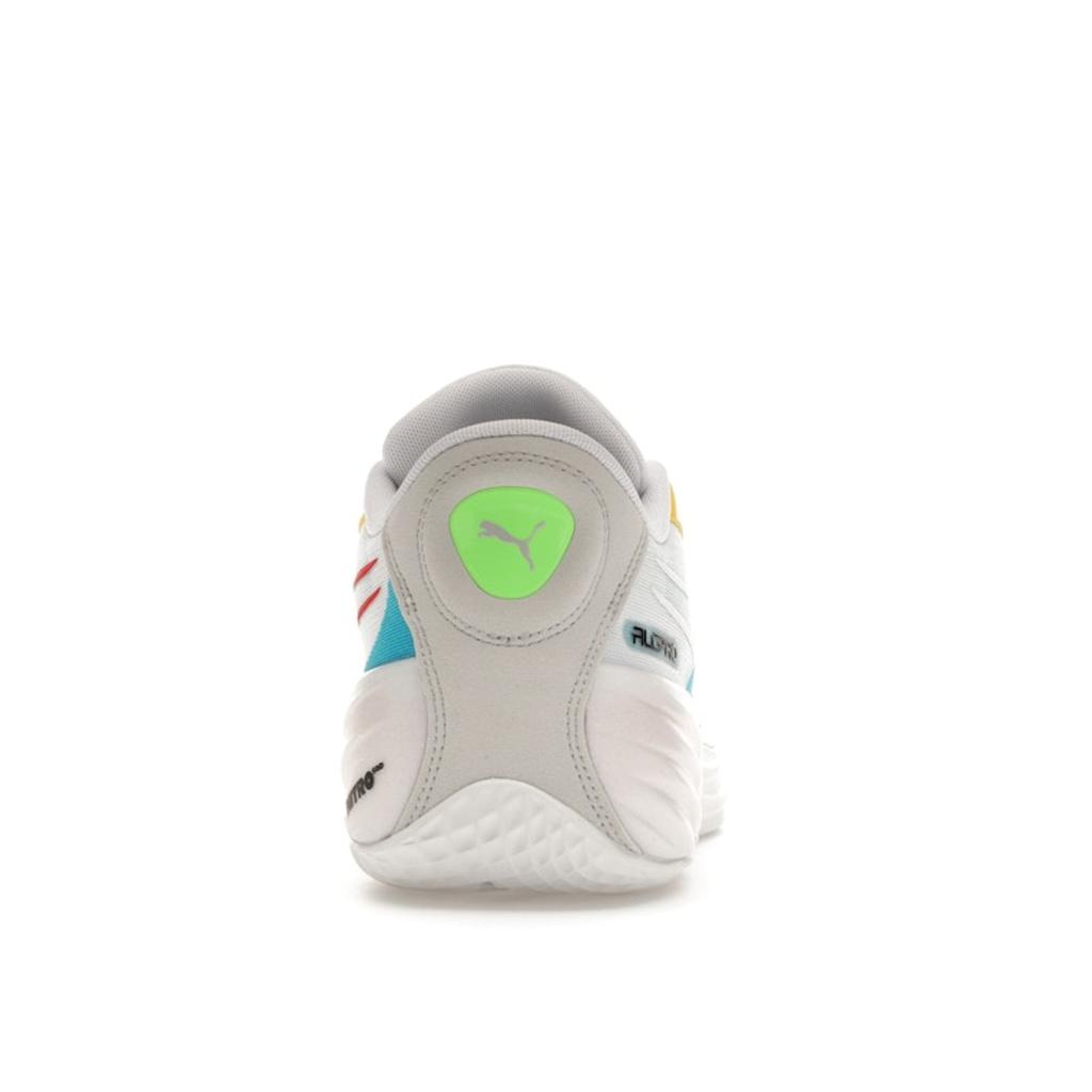 Puma All-Pro Nitro Pelé Yellow Aqua Men Sneakers Multi-Color White 379079-06