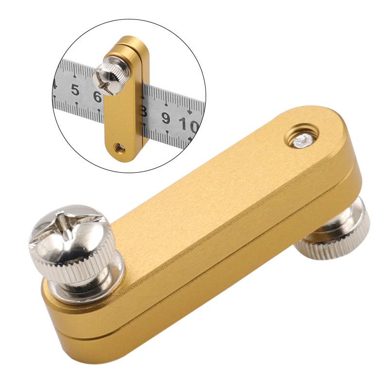 

Steel Ruler Positioning Block Multifunctional Angle Scriber Line Marking Gauge Woodworking Tools one size