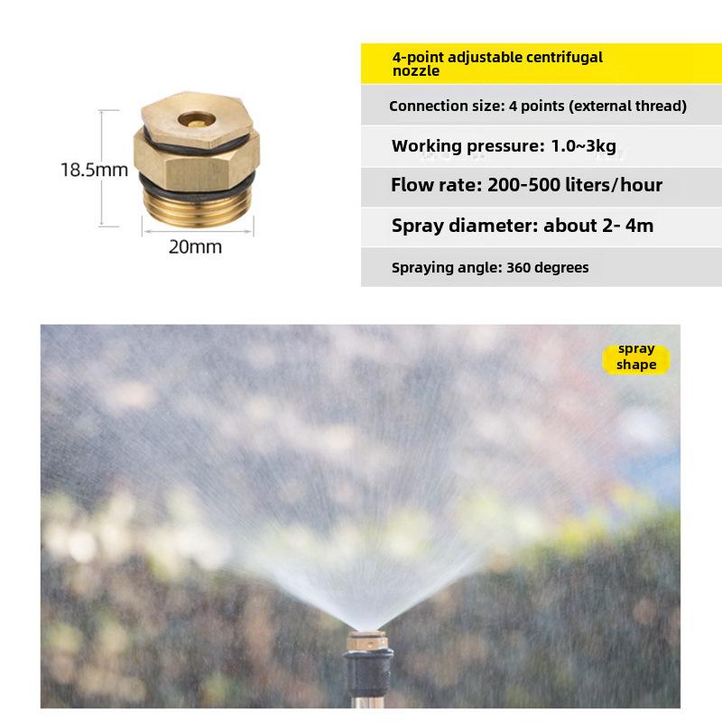 Fine Mist High-Pressure Copper Nozzle for Dust Control and Cooling In Construction and Agriculture