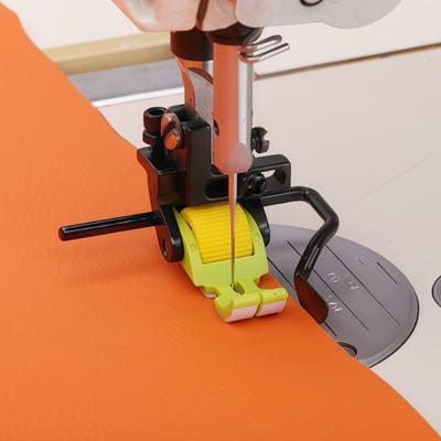 5-in-1 Multipurpose Roller Presser Foot with Left Right Guides Sewing Machine Presser Foot for Fabric Tailoring Quilting