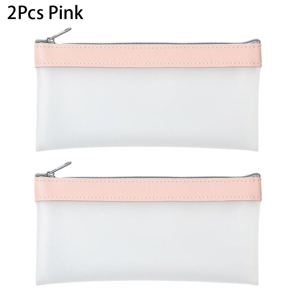 2Pcs Simple Pencil Bag Stationery Box Stationery Organizer Holder Durable School Cases
