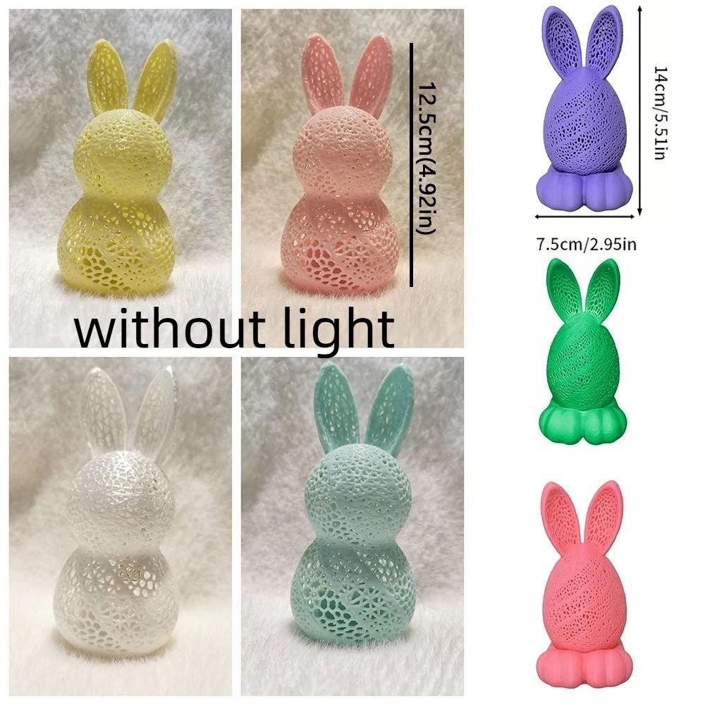 Cartoon 3D Printing Easter Rabbit Hollow Out Egg Candle Holder  Easter Decoration