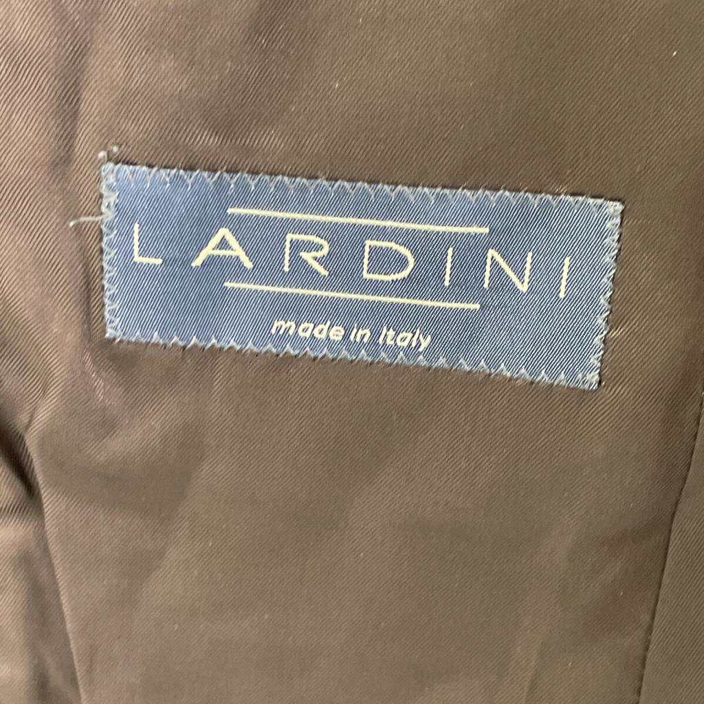 LARDINI Brown Wool Loropiana Fabric Check Vent Tailored Jacket Jacket 50 BrownUsed
