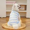 Pet Vest Striped Contrasting Color Soft Breathable Dog Harness with Traction Ring Stretchy Fit Machine Washable Small Medium Large Pet Vest