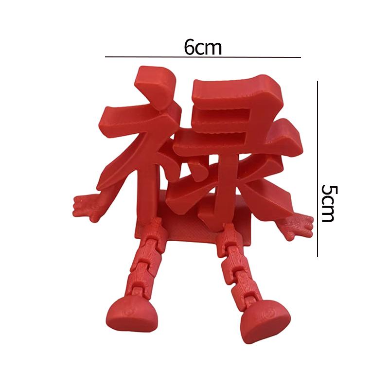 2025 New Year 3d Printing Lucky Character Ornaments Valentine's Day Love Rose Decor Desktop Handicrafts Lucky New Year Gift