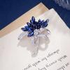 Women Fashion Delicate Bauhinia Alloy Diamonds Brooches Crystal Pin Brooch