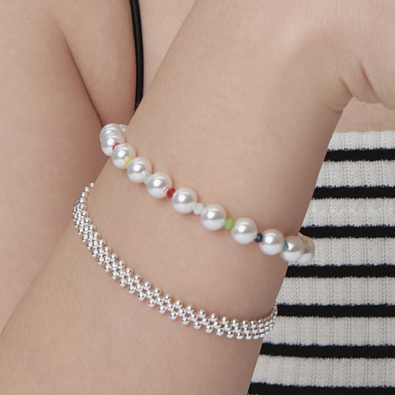 Dmoment (925Silver) Pop Pearl Bracelet