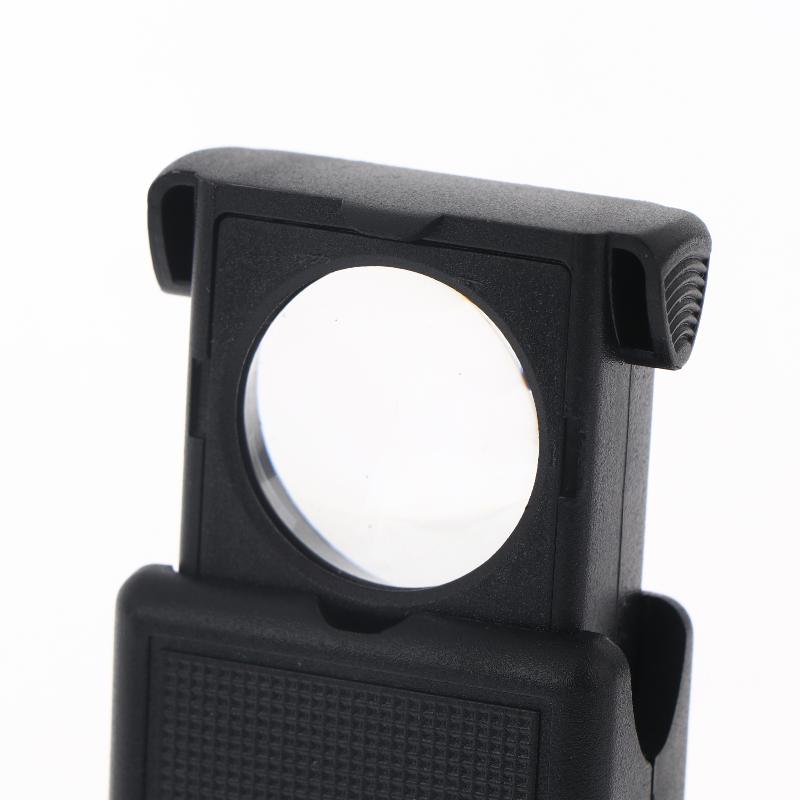 45X Mini Taschenkraftlupe für Schmuck mit LED-Licht Tragbare ausziehbare beleuchtete Lupe für Juwelier Schlüsselanhänger