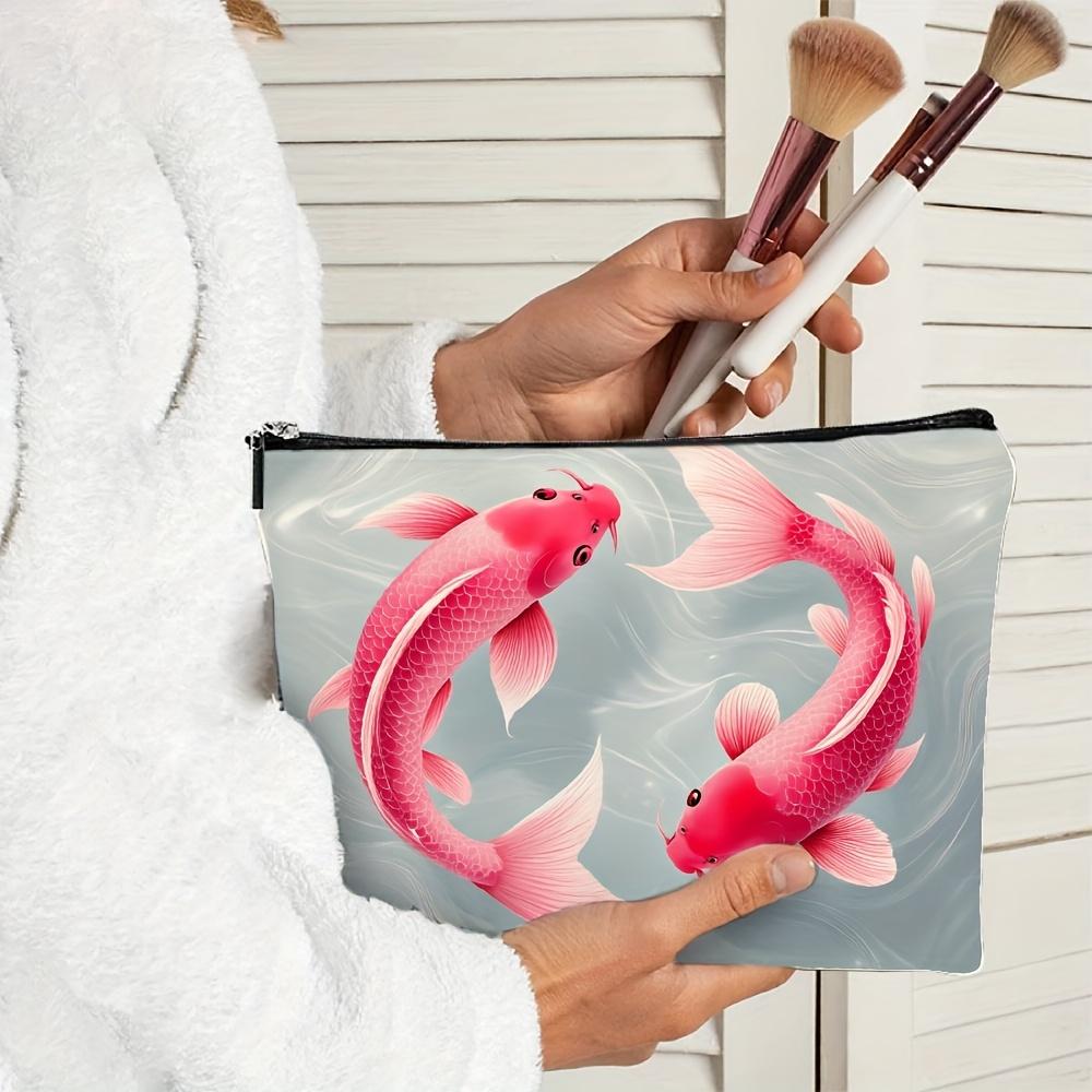 A Exquisite Fish Design Makeup Bag- Multifunctional Zipper Pouch, Jewelry Storage Bag, Perfect Travel Zipper Small Storage Bag.