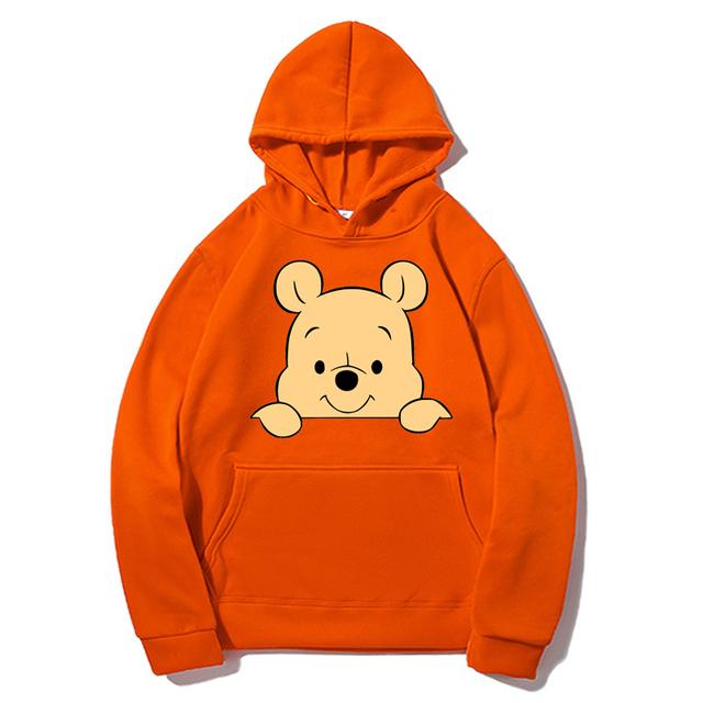 2026 Winnie the Pooh Giacca alla Moda Tasca Pullover Manica Lunga con Cappuccio Primavera Autunno Felpa Larga Felpa con Cappuccio da Donna