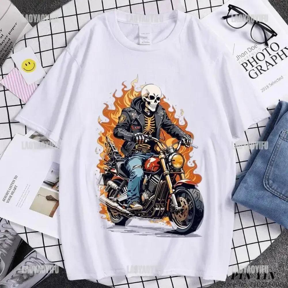 

Смешная футболка на мотоцикле Классическая винтажная футболка для мужчин Топ Горячая распродажа Хипстерская уличная одежда Мужская футболка XXXXXL белый