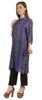 Moomaya Printed Womens Kurti 3 4 Sleeve Mandarin Collar Straight Kurta Soft Summer