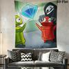 R.E.P.O Wall Hanging Printed Fabric Blanket Decorative Tapestries for Bedroom Living Room Home Decor