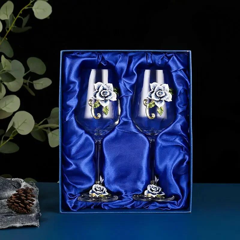 Creative Enamel Wine Glass Cup Mug Glasses for Champagne Flutes Original Cocktail Glasses Luxury Glass Cups Wineglass Spirit Set