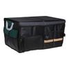 Car Trunk Organizer with Lid Shoes Compartment Reflective Belt Collapsible Waterproof Auto Organizer Multi Compartments