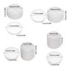 4PCS DIY Gypsum Cement Gypsum Candle Cup Smooth Surface with Cover Flower Face Cover Mirror Silicone Mold Creative Ornament