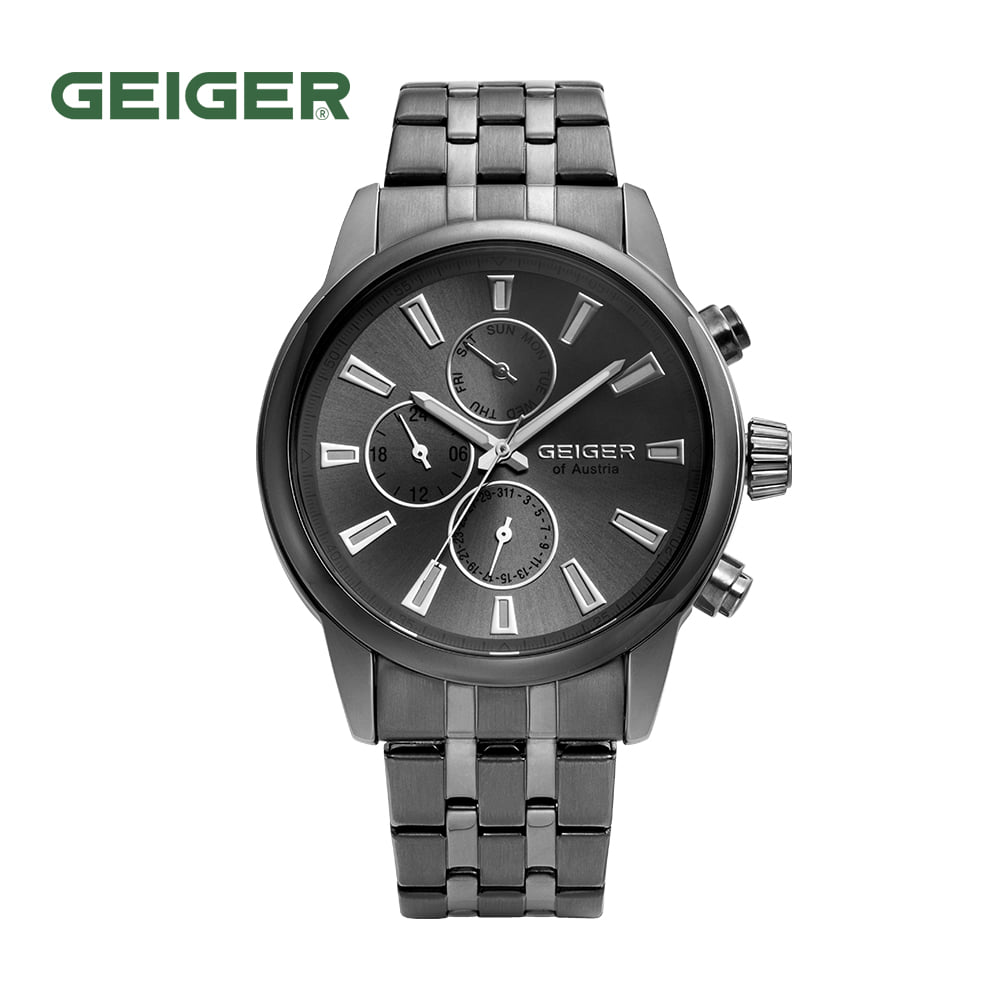 

Geiger GE1196GY Многофункциональные мужские металлические часы 40 мм