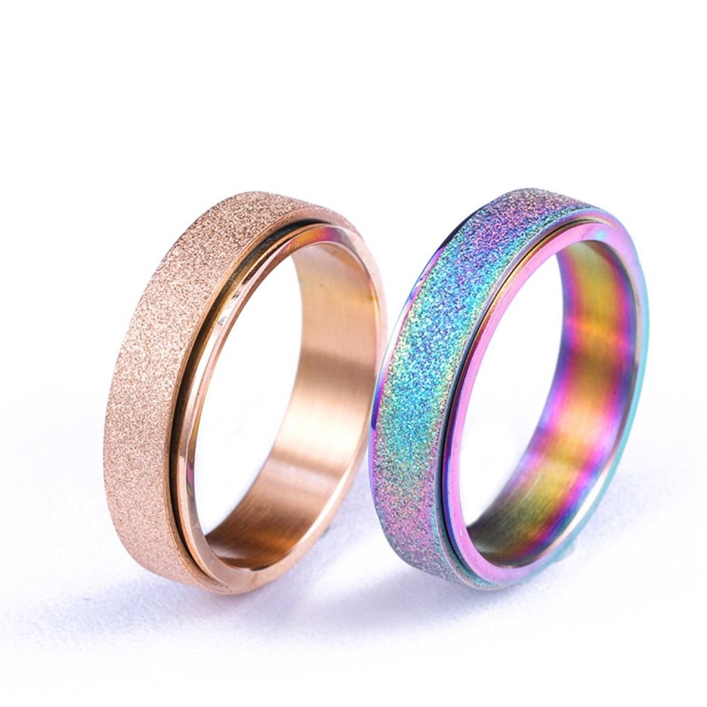 Stahl Spannungsabbau Ring Stilvoller Ersatz Unisex Matt Sensorisches Rotierendes Spielzeug Schmuck Geburtstagsgeschenk