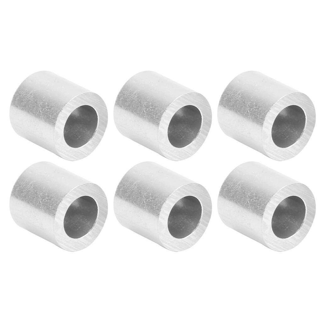 100Pcs Crimping Loop Sleeve Aluminum Round Hole M6 Steel Wire Rope Industrial Supplies