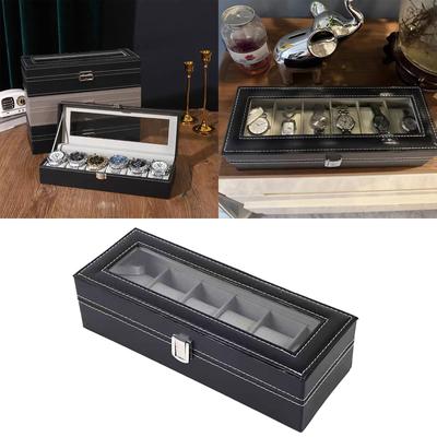 Multi-Functional Watch Travel Storage Box One Word Lock Organizer Case Display Holder Accommodate Different Size Watch