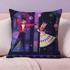 Nutcracker Soldier Christmas Pillow Case Anti-dustmite Pillowcase Invisible Zipper Silky Short Plush Sofa Cushion Cover