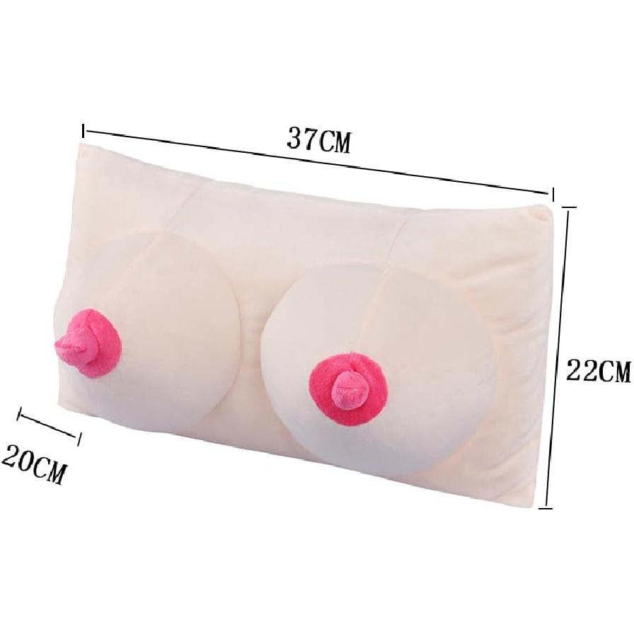 Ibluelover Boobs Breasts Pillow Cushion Soft Plush Sleep Pillow for Neck and Shoulder Funny Chest Pillow Gifts for Couples