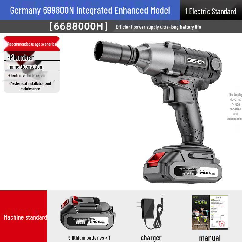 

Потужний безщітковий електричний ударний гайковерт з літієвою батареєю та високим крутним моментом для ремонту автомобілів