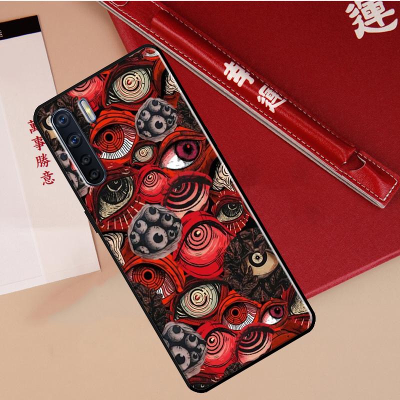 Scary Face Eyes Case For Oppo A60 A98 A58 A78 A18 A38 A80 A40 A77 A57 A17 A74 A54 A94 A96 A76 A16 A15 A5 Pro