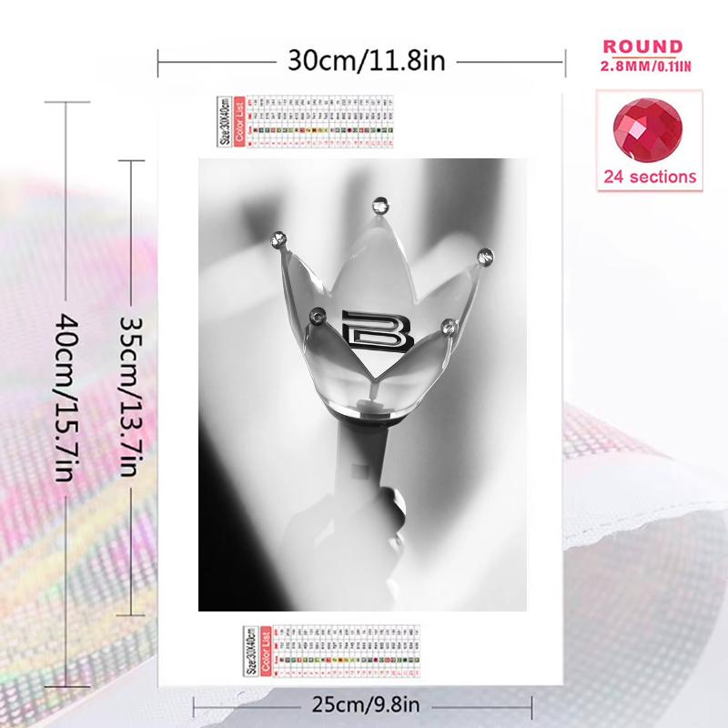 BIGBANG Pattern 3pcs 100% Round Full Drill 5D DIY Diamond Painting Embroidery Cross Stitch Rhinestone Décor