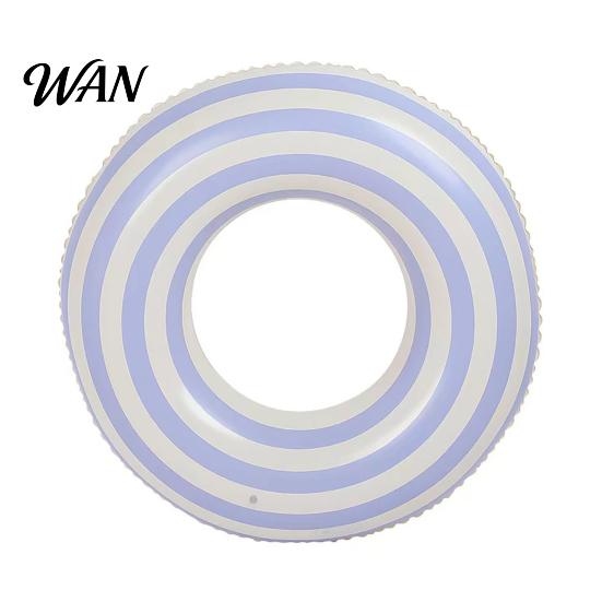 Women Swim Ring Vintage Striped Swimming PVC Thickened Inflatable Leakproof Men Adults Float Tube for Pool Beach Party