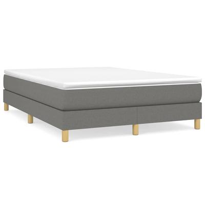 Vidaxl Bed Frame Without Mattress, Dark Gray, 140X200 Cm, Upholstered