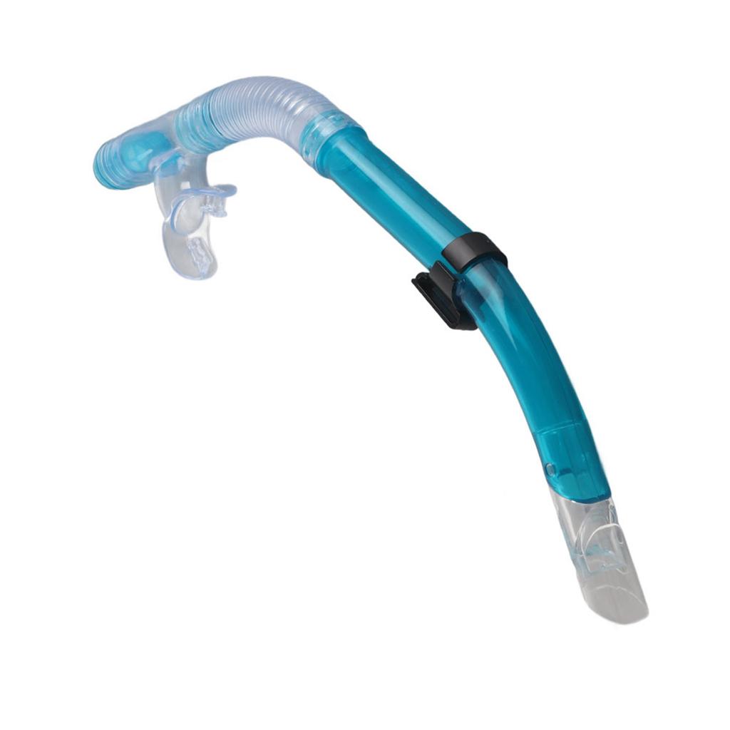 Tube de Respiration de Plongée Professionnel Semi-Sec Équipement de Plongée et de Natation(Noir transparent )