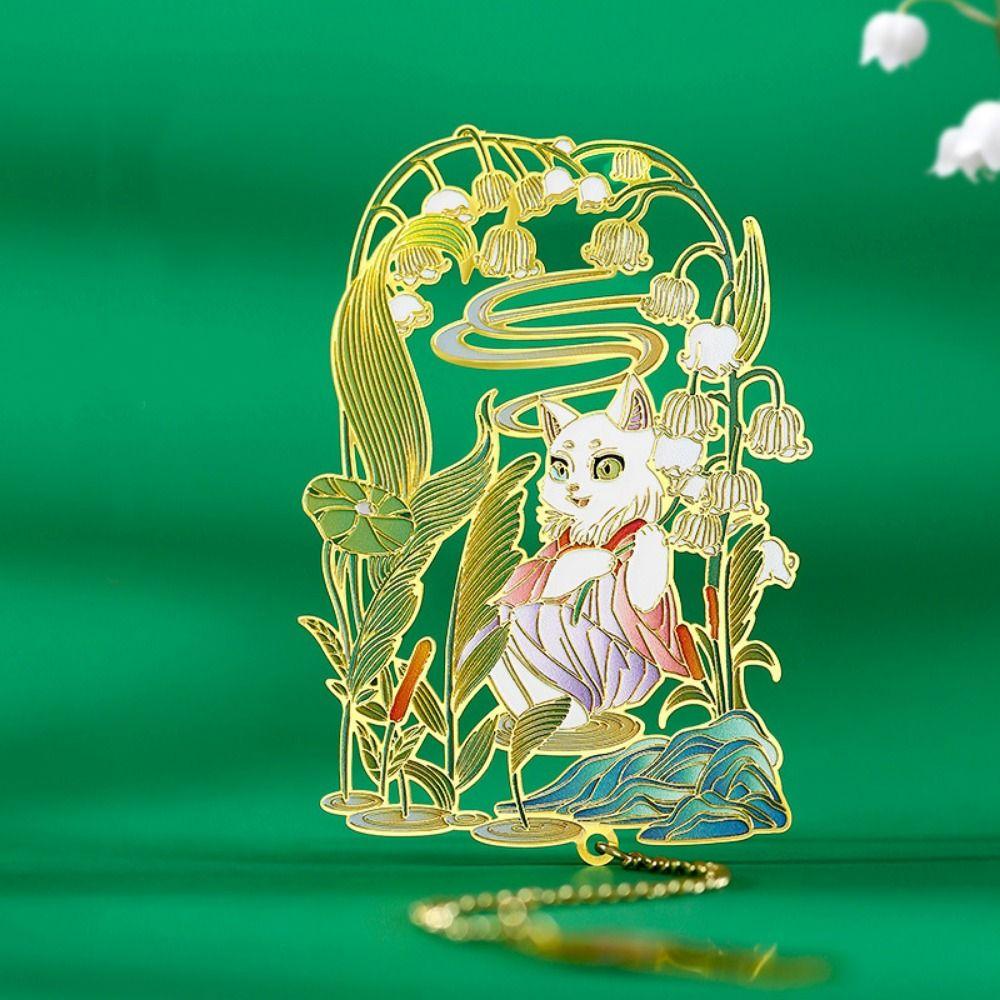 Quastenanhänger Chinesische Bestien Lesezeichen Kreatives Metalllesezeichen Buchzubehör