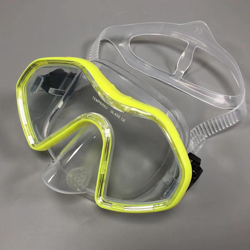 Schnorcheln Tauchmaske kostenlose Taucherbrille Silikonrock Panorama-Tauchmaske für Erwachsene Schwimmen Schnorcheln