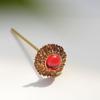 Hollow Out Thai Hair Stick Flower Gold Hair Fork Vintage Dai Style Hairpin  Hair Styling Accessory