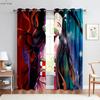 Japanese Anime Print Curtains Dormitory Bedroom Restaurant Study Window Decoration Curtains Children Gift Home Decoration 2 PCS
