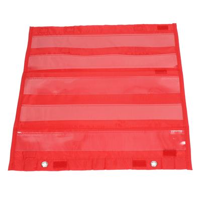 Magnetische Tafel für Schüler 5 Reihen Transparente Taschen Stundenplan-Taschen für Aktivitäten zu Hause und in der Schule Rot