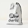 Canvas Drawstring Storage Bag Kitchen Produce Storage Bag Reusable Grocery Tote Bag Vegetable Storage Pouch Non-Woven Fabric Bag