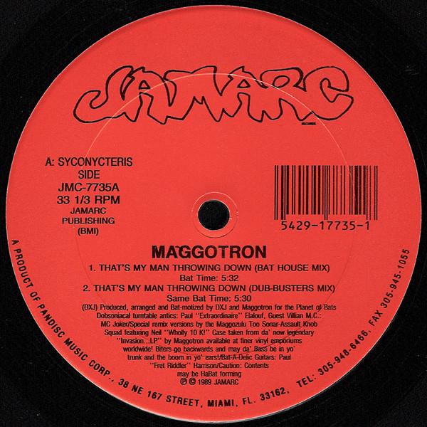 12inch Record MAGGOTRON Thats My Man Throwing Down JMC7735 Jamarc Records 1989 US Rap HipHopRB Used