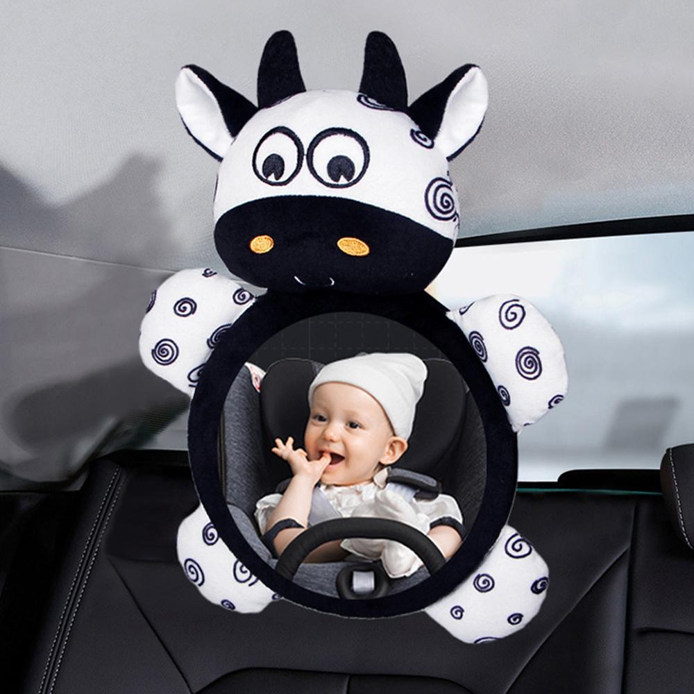 Baby Mirror Toys Multi-Function High Contrast Black and White Baby Toy Infant Soft Mirror Tummy Time Easy To Install Infant Toys